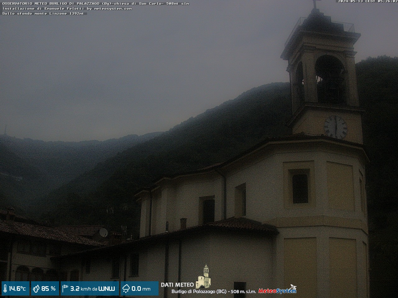 immagine della webcam nei dintorni di Bonate Sotto: webcam Palazzago