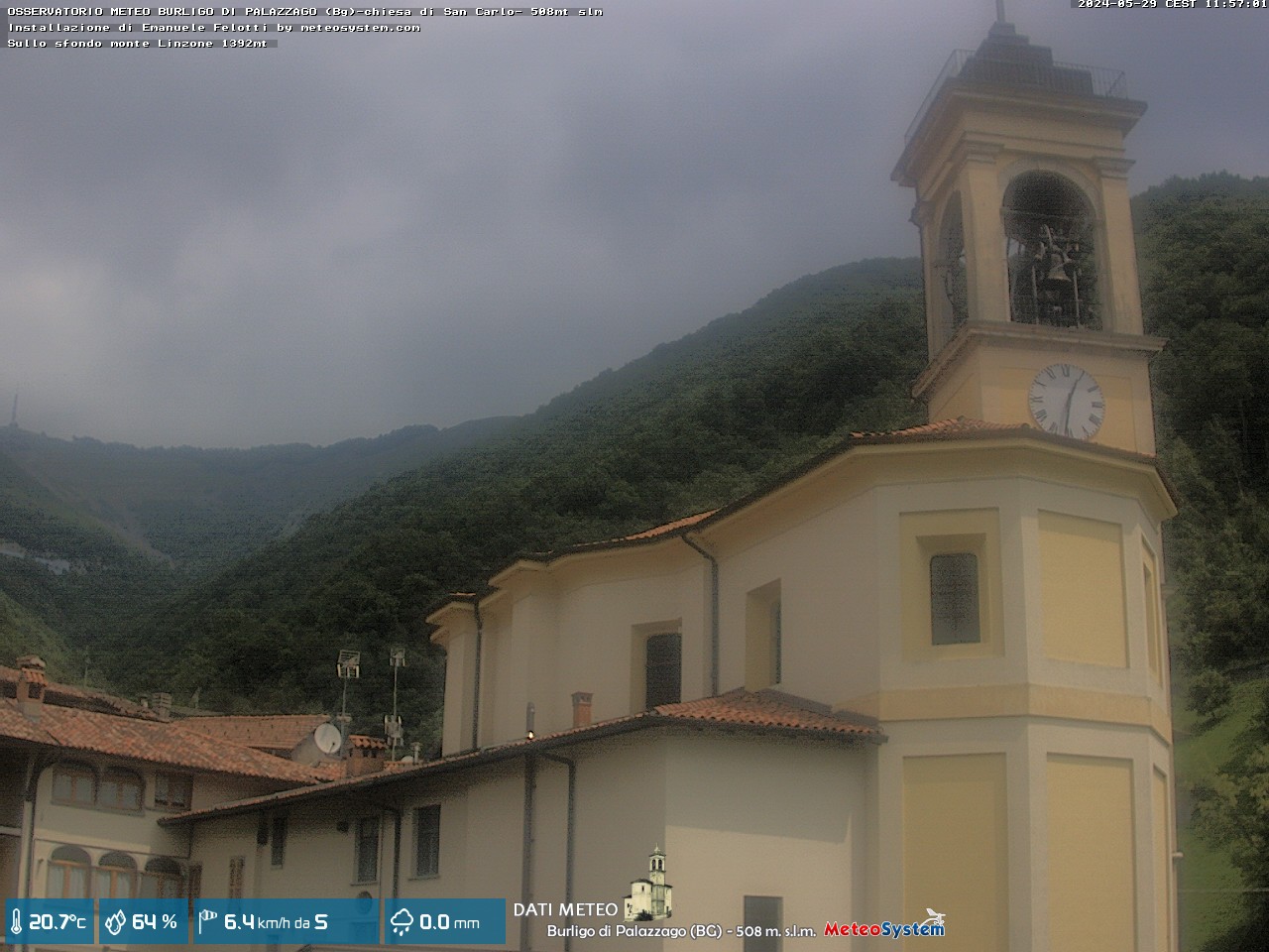 immagine della webcam nei dintorni di Torre de' Busi: webcam Palazzago