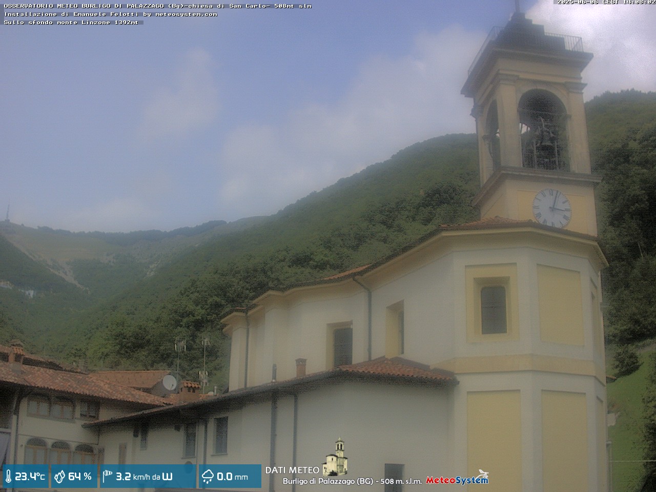 immagine della webcam nei dintorni di San Giovanni Bianco: webcam Palazzago