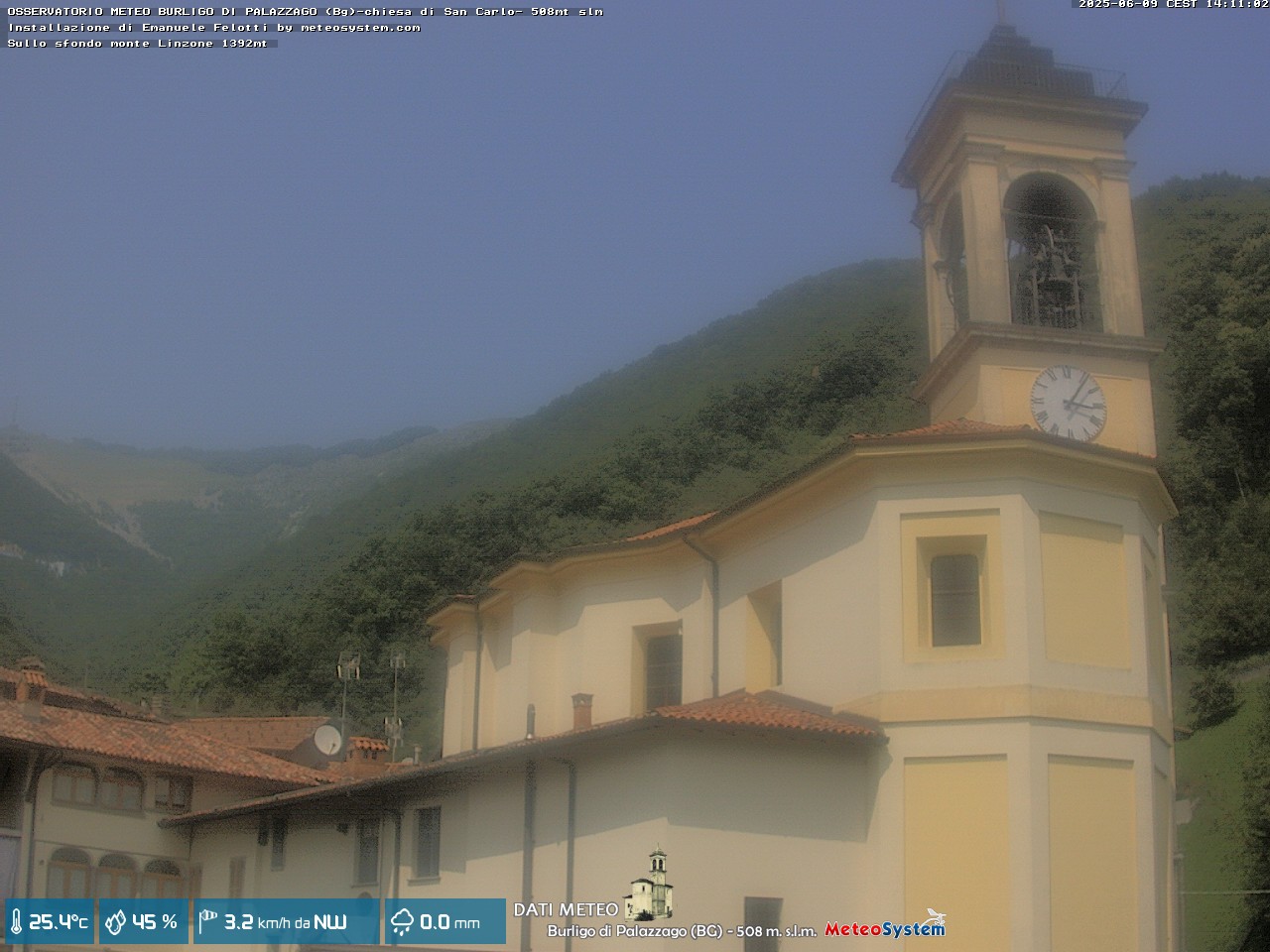 immagine della webcam nei dintorni di Bonate Sotto: webcam Palazzago