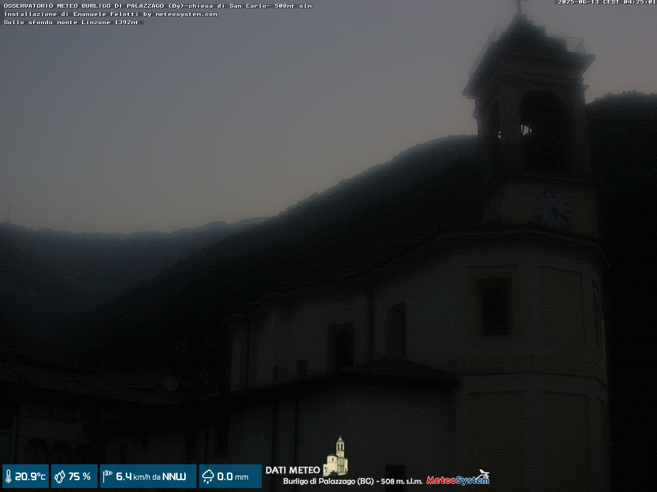 immagine della webcam nei dintorni di San Giovanni Bianco: webcam Palazzago