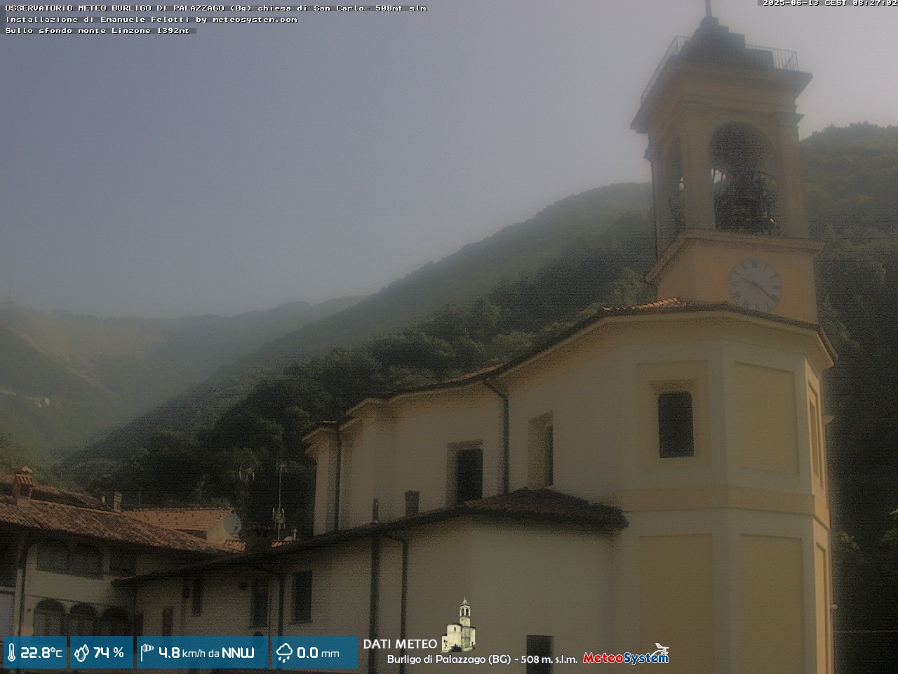 immagine della webcam nei dintorni di Bonate Sotto: webcam Palazzago