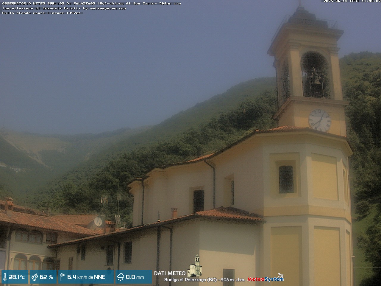 immagine della webcam nei dintorni di San Giovanni Bianco: webcam Palazzago