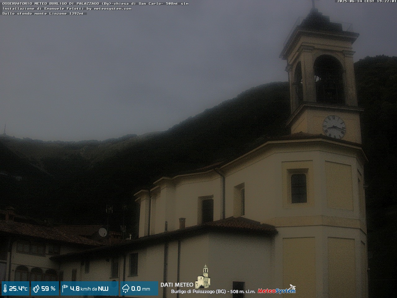 immagine della webcam nei dintorni di San Giovanni Bianco: webcam Palazzago