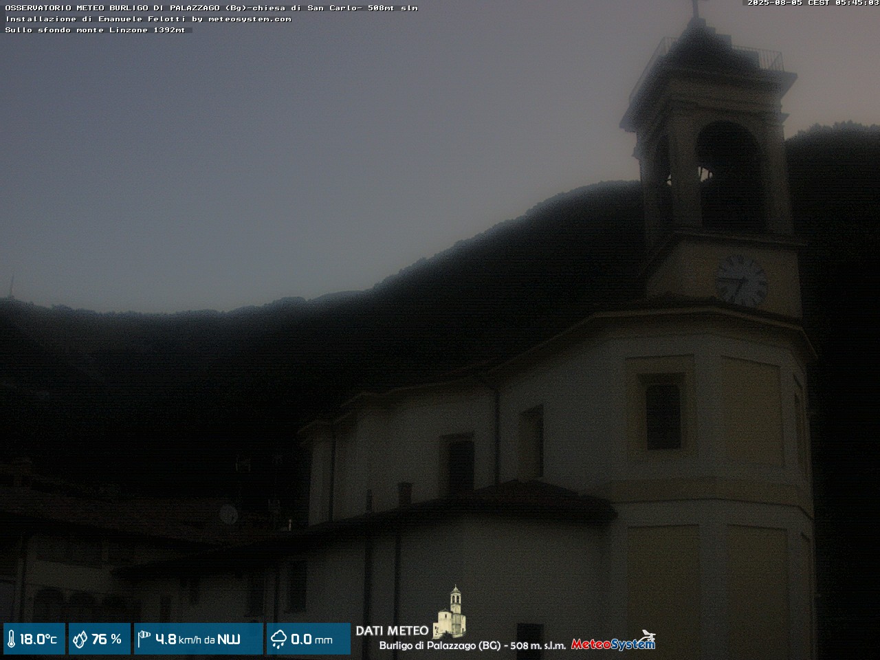 immagine della webcam nei dintorni di Bonate Sotto: webcam Palazzago