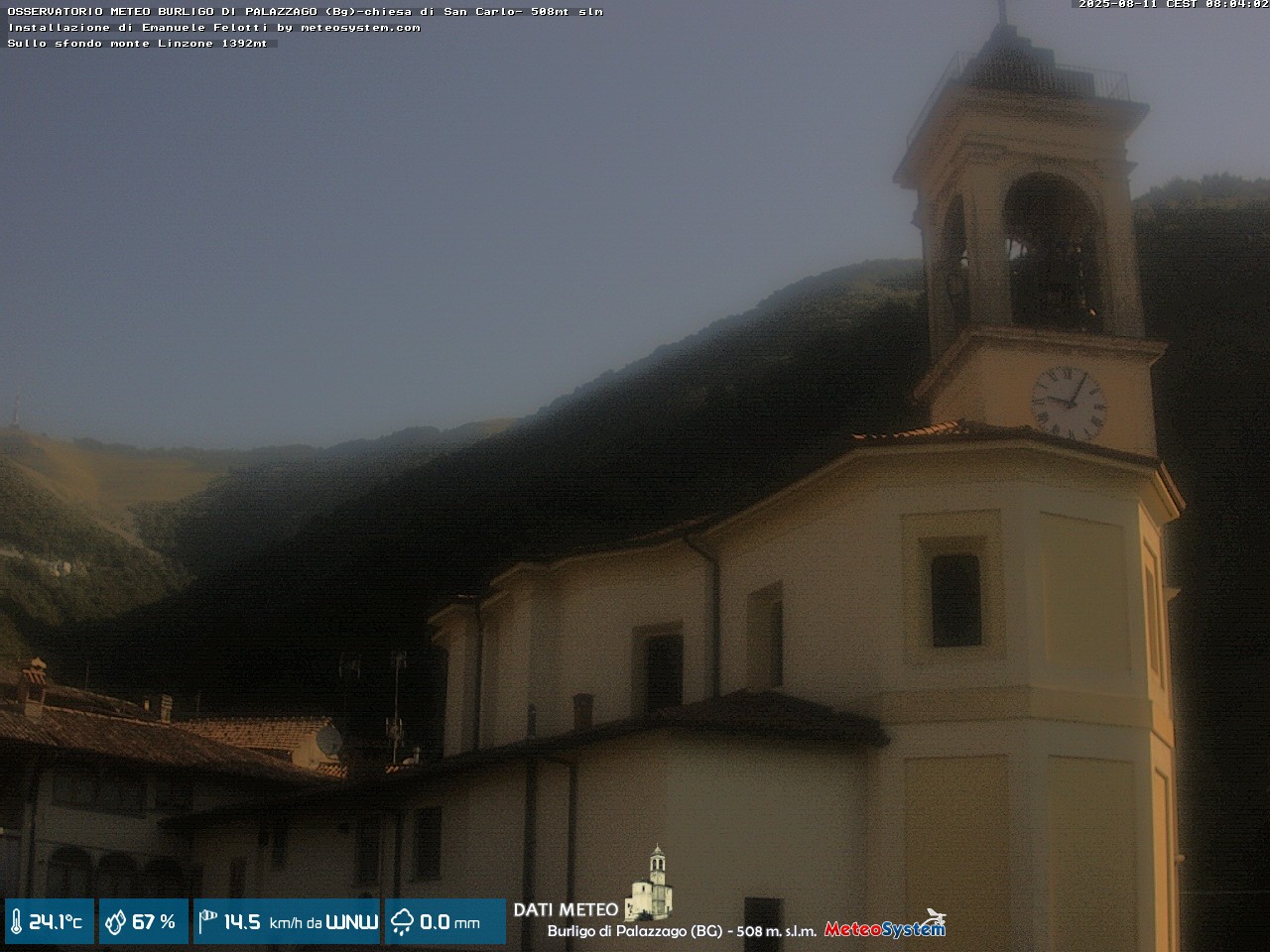 immagine della webcam nei dintorni di Casirate d'Adda: webcam Palazzago
