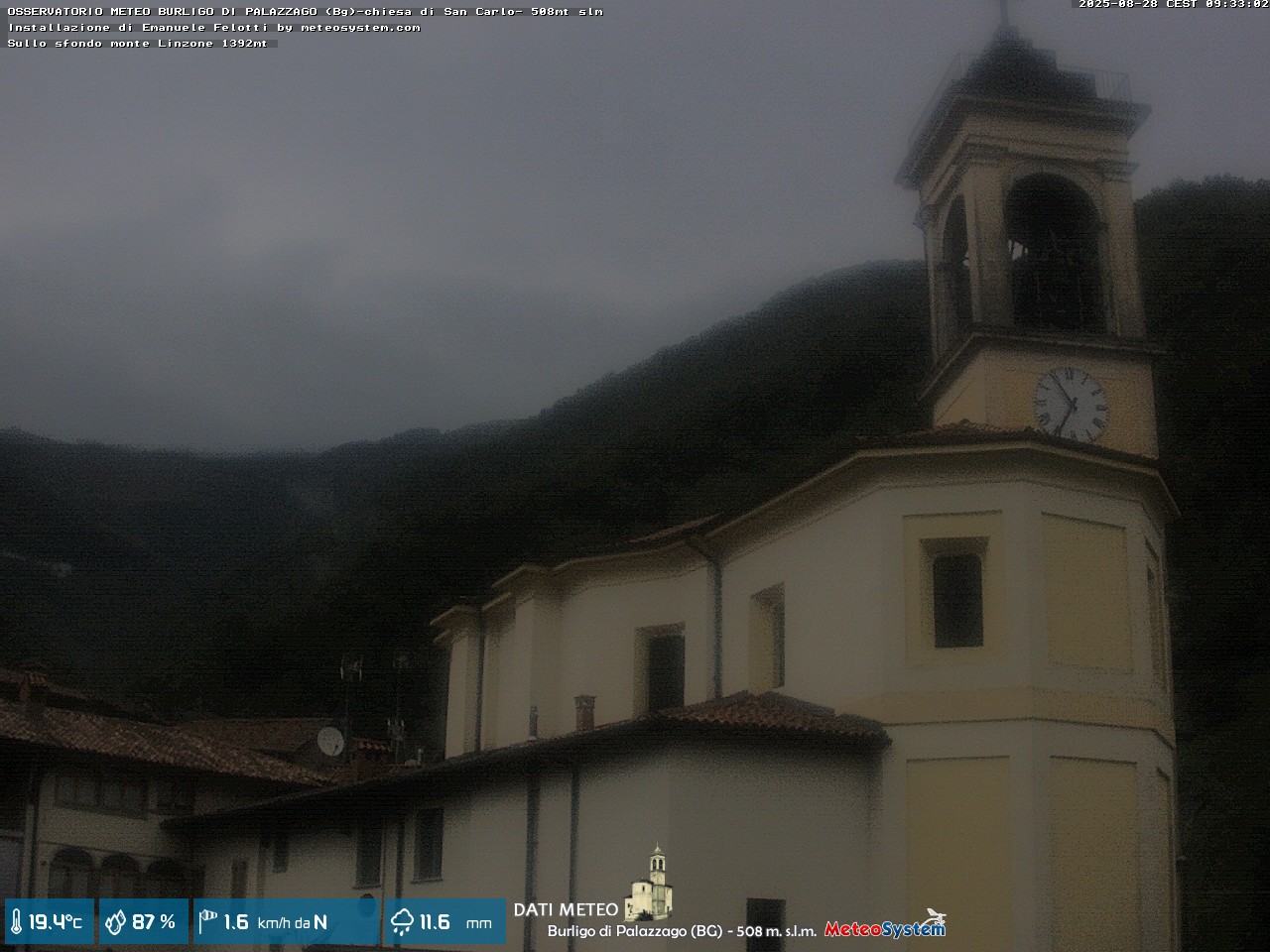 immagine della webcam nei dintorni di Bergamo: webcam Palazzago