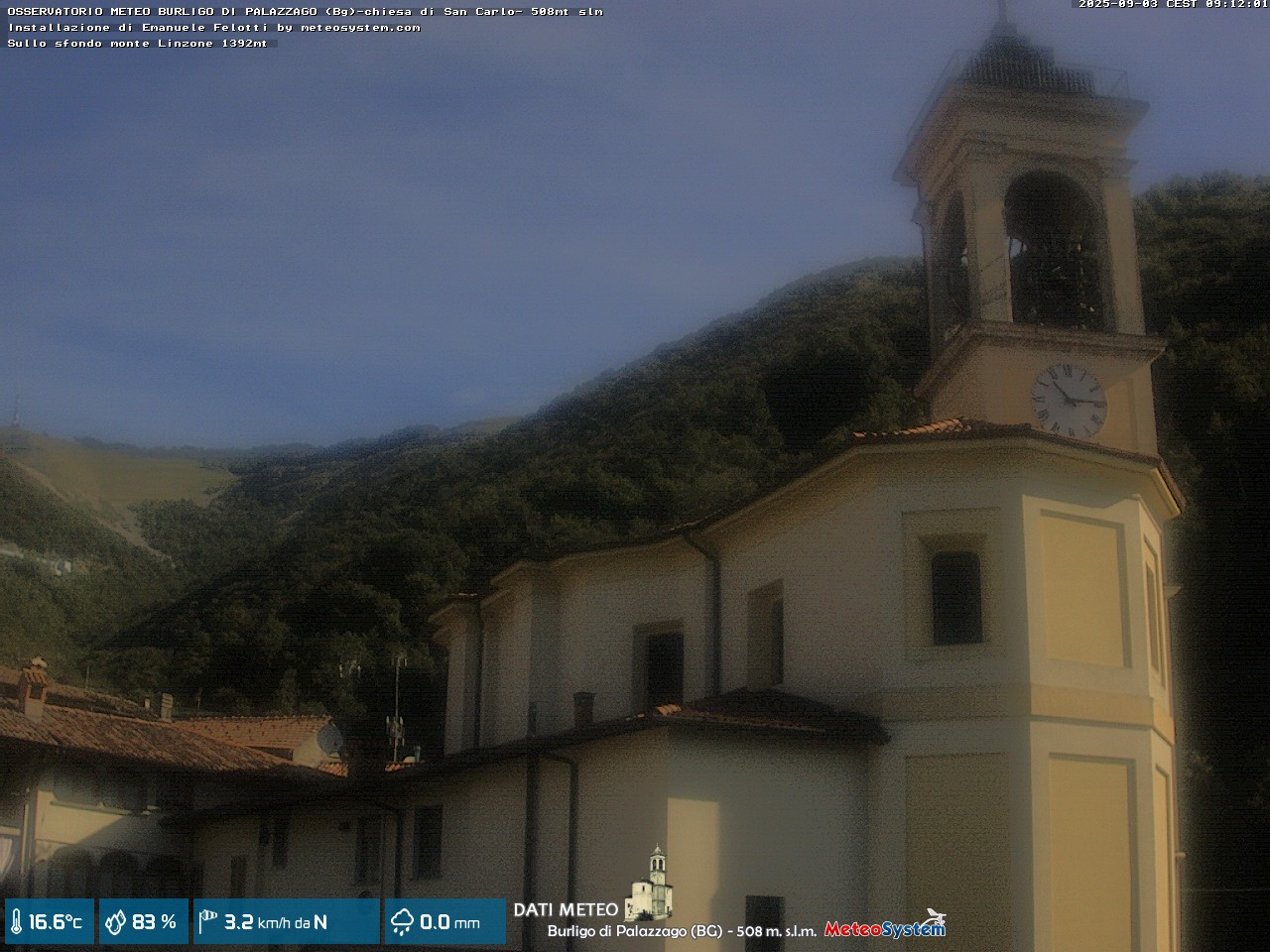 immagine della webcam nei dintorni di San Giovanni Bianco: webcam Palazzago