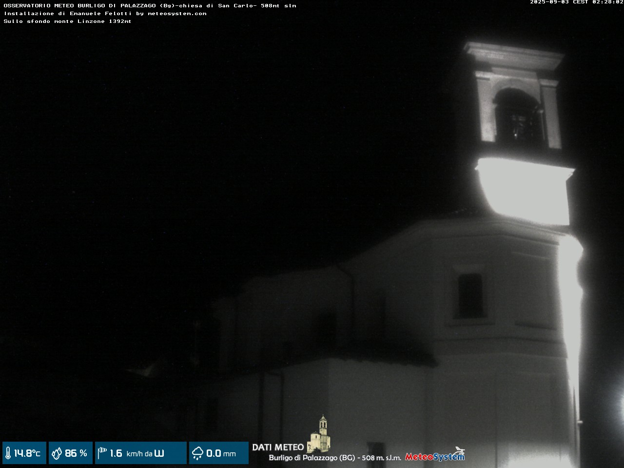 immagine della webcam nei dintorni di Bergamo Città Alta: webcam Palazzago