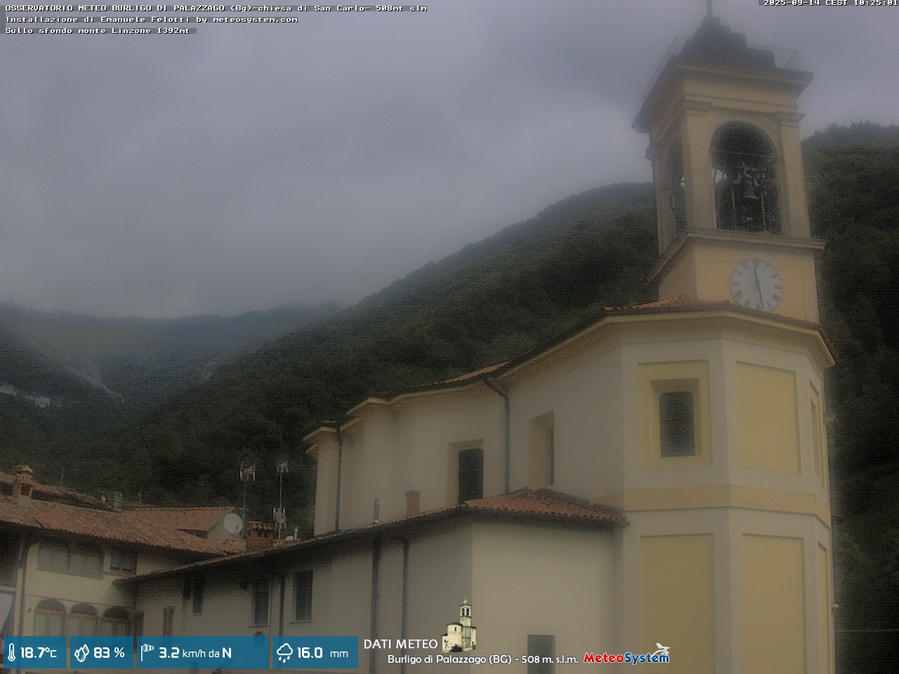 immagine della webcam nei dintorni di Osio Sotto: webcam Palazzago