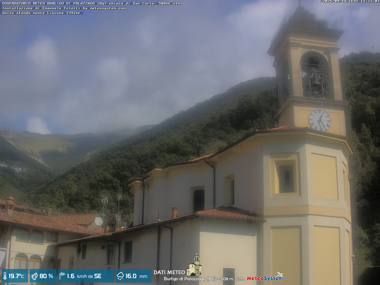 immagine della webcam nei dintorni di Osio Sotto: webcam Palazzago