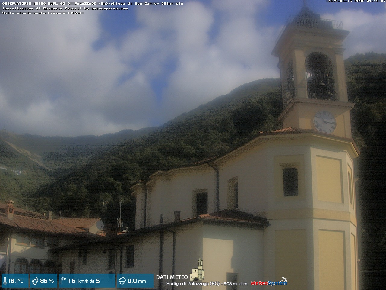immagine della webcam nei dintorni di Monte Marenzo: webcam Palazzago