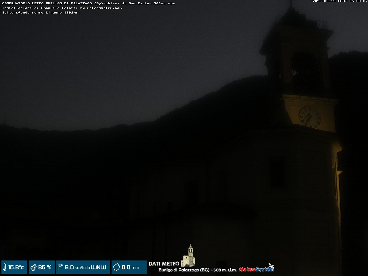 immagine della webcam nei dintorni di Bergamo Città Alta: webcam Palazzago
