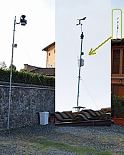 Foto della stazione meteo Davis Pro 2 a Lucca