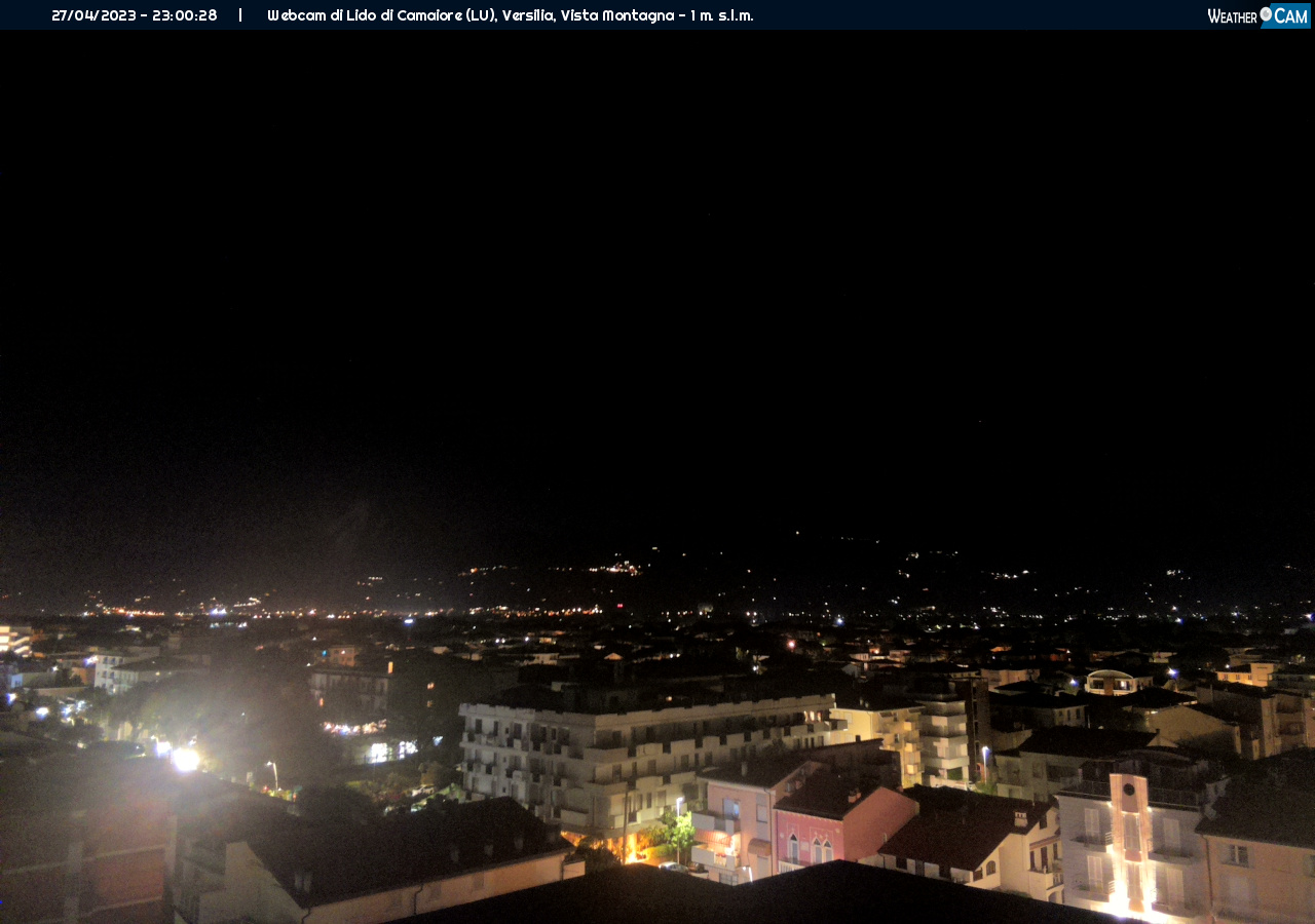 webcam Lido di Camaiore ore 23